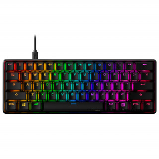 HyperX Vezetékes Billentyűzet Alloy Origins 60 RGB HX Aqua Mechanikus USB US PC