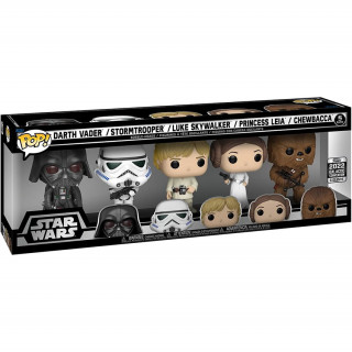 Funko Pop! 5-Pack: Disney Star Wars - Darth Vader / Stormtrooper / Luke Skywalker / Princess Leia / Chewbacca figurák Ajándéktárgyak