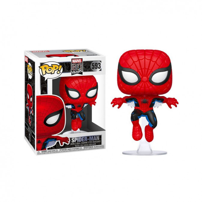 Funko Pop! Marvel: 80 Years - First Appearance Spider-Man #593 Bobble-Head Vinyl Figura Ajándéktárgyak