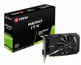 MSI GTX 1650 AERO ITX 4G OC nVidia 4B GDDR5 128bit PCIe videokártya PC