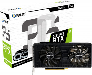 PALIT GeForce RTX 3060 Dual OC 12GB GDDR6 192-bit Videókártya PC