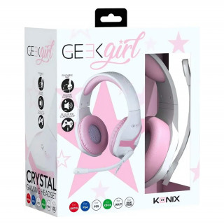 Mythics "Geek Girl Crystal" PlayStation 4 vezetékes gamer headset PS4