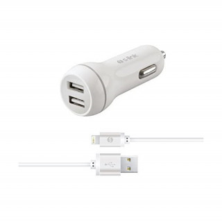 S-Link Autós töltő - SW-C530 (2db USB, 5V/2.1A, 5W, Micro USB, 100cm adat+töltőkábel, fehér) Mobil