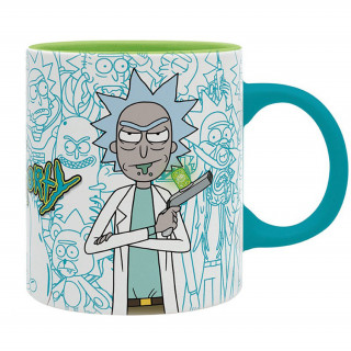 Rick and Morty - Bögre - 320 ml - All Ricks and Mortys - Abystyle Ajándéktárgyak