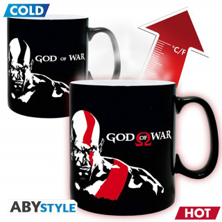 God Of War - Hőre változó bögre - 320 ml - Kratos - Abystyle Ajándéktárgyak