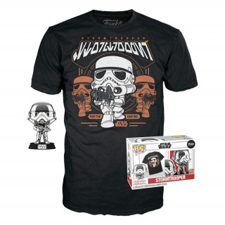 Funko Pop! & Tee: Disney Star Wars - Stormtrooper (Special Edition) Bobble-Head Vinyl Figura & Póló (M) Ajándéktárgyak