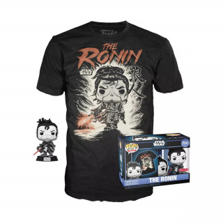 Funko Pop! & Tee: Disney Star Wars Visions - The Ronin (Special Edition) Bobble-Head Vinyl Figura & Póló (L) Ajándéktárgyak