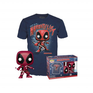 Funko Pop! & Tee (Adult): Marvel - Deadpool Holiday Vinyl Figura & Póló (XL) Ajándéktárgyak