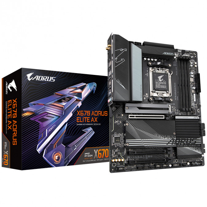 Gigabyte sAM5 X670 AORUS ELITE AX alaplap PC