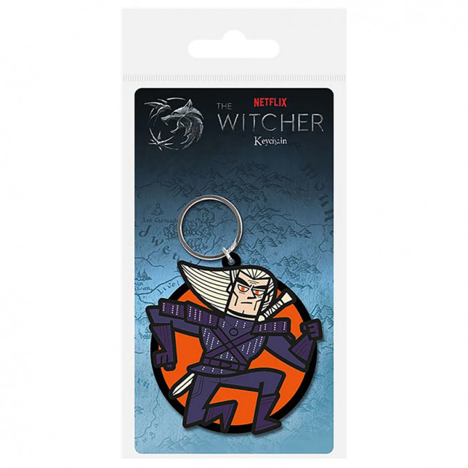 Pyramid The Witcher - Geralt Gumi Kulcstartó (RK39257C) Ajándéktárgyak