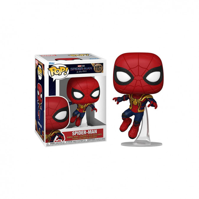 Funko Pop! Marvel: Spider-Man No Way Home - Spider Man (Leaping) #1157 Bobble-Head Vinyl Figura Ajándéktárgyak