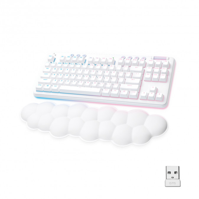 Logitech G715 UK Linear vezeték nélküli fehér gamer billentyűzet PC