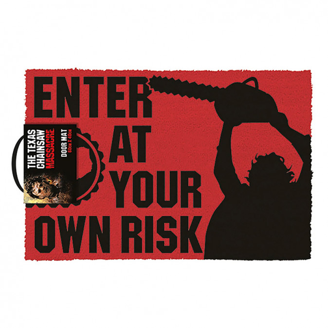 Texas Chainsaw Massacre "Enter At Your Own Risk" Lábtörlő - Abystyle Ajándéktárgyak
