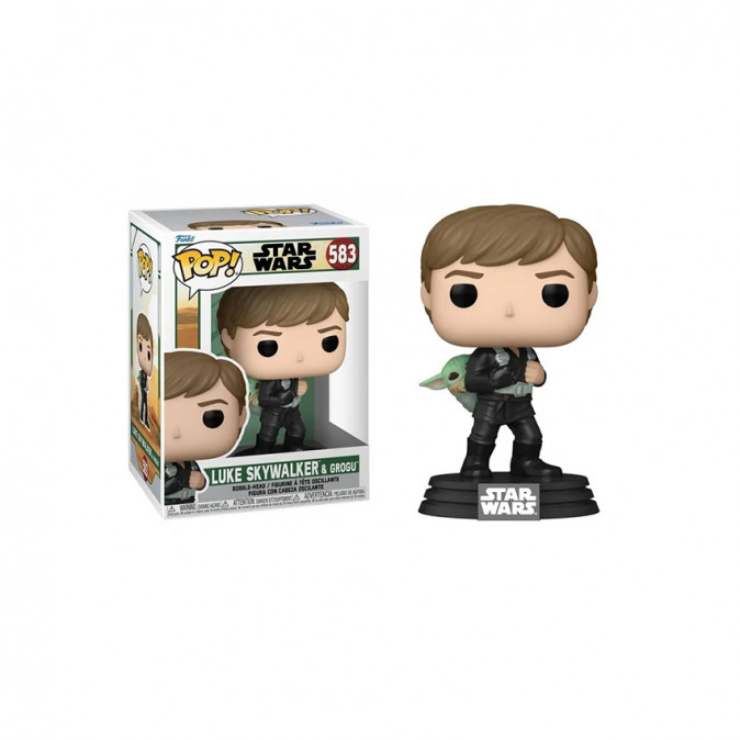 Funko Pop! #583 Disney Star Wars: Book of Boba Fett - Luke Skywalker & Grogu (TRNG) Vinyl Figura Ajándéktárgyak