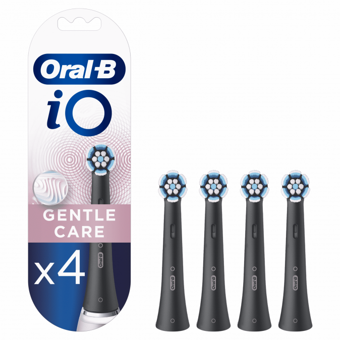 Oral-B iO fogkefefej Gentle Care 4 db Fekete Otthon