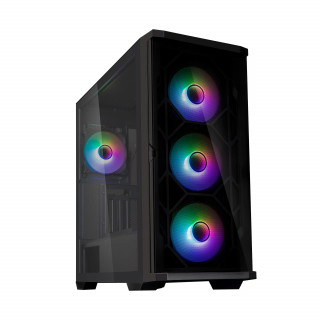 ZALMAN Ház Midi ATX Z10 DUO Tápegység nélkül, Fekete RGB PC