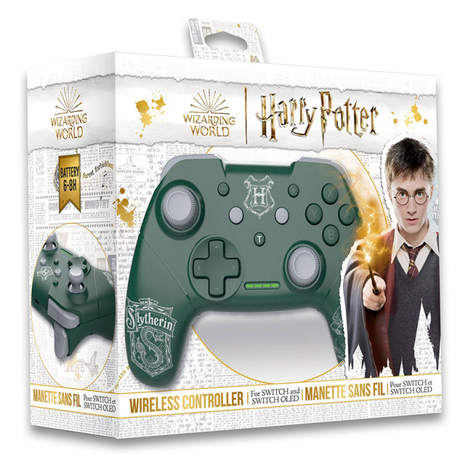 Freaks and Geeks - Nintendo Switch Vezetéknélküli Kontroller Zöld - Slytherin (299252C) Nintendo Switch