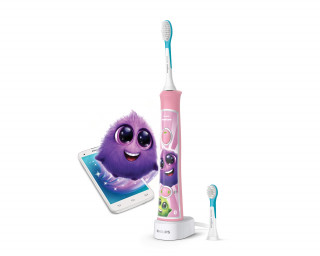 Philips Sonicare for Kids HX6352/42 szónikus elektromos fogkefe interaktív applikációval, pink Otthon