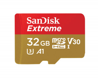 Sandisk 32GB SD micro ( SDHC Class 10) Extreme UHS-I V30 memória kártya adapterrel PC