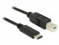 DeLock USB Type-C 2.0 - USB2.0 B Black 1m thumbnail