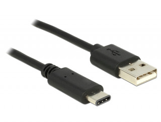 DeLock USB Type-C 2.0 - USB2.0 A Black 1m PC