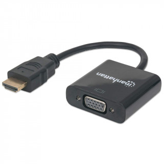 Manhattan Kábel átalakító - HDMI to VGA (HDMI 1.3, 30cm kábel) PC