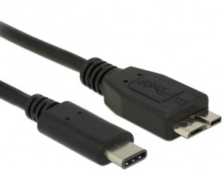 DeLock USB (USB 3.1, Gen 2) USB Type-C dugó > USB Micro-B típusú dugó 0,5m Black PC