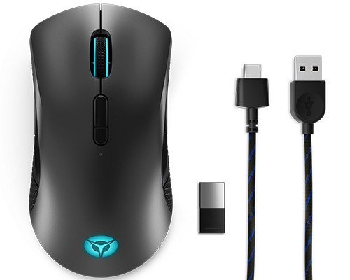Lenovo Legion M600 Wireless Gaming egér Kétkezes RF Wireless+Bluetooth+USB Type-A Optikai 16000 DPI PC