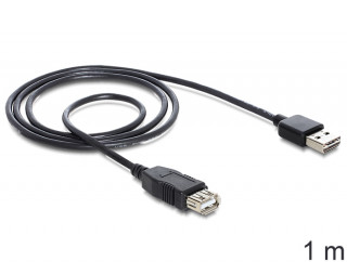 DeLock Extension cable EASY-USB 2.0 Type-A male > USB 2.0 Type-A female Black 1m PC