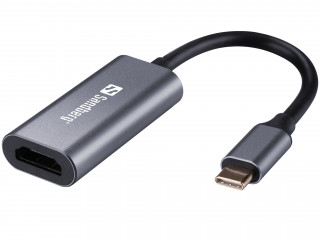 Sandberg Kábel Átalakító - USB-C to HDMI Link (ezüst; USB-C bemenet; HDMI (anya) kimenet; 2048x1152@32bit) PC