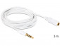 DeLock Audio Stereo Jack 3.5 mm male / female IPhone 4pin 3m Extension Cable thumbnail