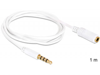 DeLock Extension Cable Audio Stereo Jack 3.5 mm male / female IPhone 4 pin 1m PC