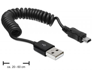 DeLock USB2.0-A anya > USB mini apa spirál kábel PC