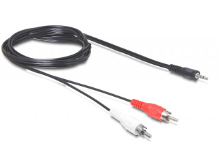 DeLock Cable Audio 3.5 mm stereo jack male > 2 x RCA male 1,5m PC