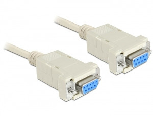 DeLock Cable Serial Null modem 9 pin female > 9 pin female 1,8m PC