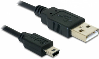 DeLock USB2.0-A > USB mini-B 5 pin 1m male/male kábel PC