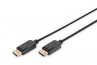 Assmann DisplayPort connection cable with interlock M/M 2m - Fekete thumbnail