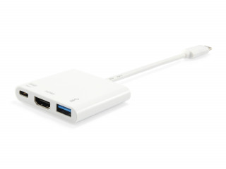 Equip Átalakító - 133461 (USB Type-C -> HDMI,USB-A, USB Type-C átalakító, apa/anya (4096x2160 @ 30 Hz, PD)) PC