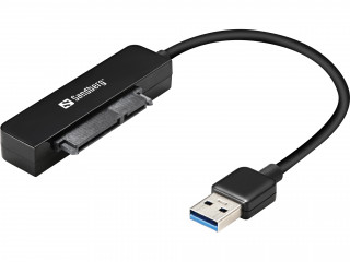 Sandberg Kábel Átalakító - USB3.0 to SATA Link (fekete; USB bemenet - SATA 2,5" kimenet; max.5 Gbit/sec) PC