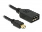 DeLock Adapter mini Displayport 1.2 male > Displayport female 4K Black thumbnail