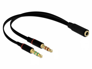 DeLOCK 65967 audio kábel 0,2 M 3.5mm 2 x 3.5mm Fekete PC