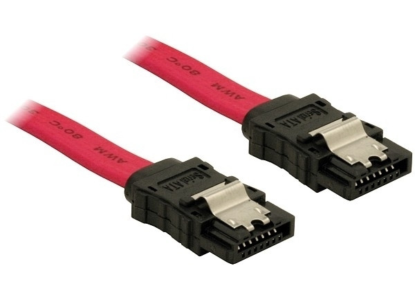 DeLock SATA cable 50cm straight/straight metal PC