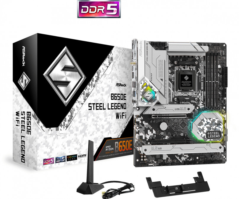 ASRock sAM5 B650E STEEL LEGEND WIFI alaplap PC