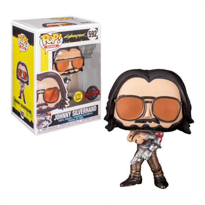 Funko Pop! #1006 Cyberpunk 2077 Johnny Silverhand with Gun Exclusive Vinyl Figura Ajándéktárgyak