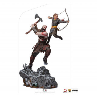 Iron Studios - Kratos and Atreus BDSArt Scale 1/10 - God of War Szobor Ajándéktárgyak