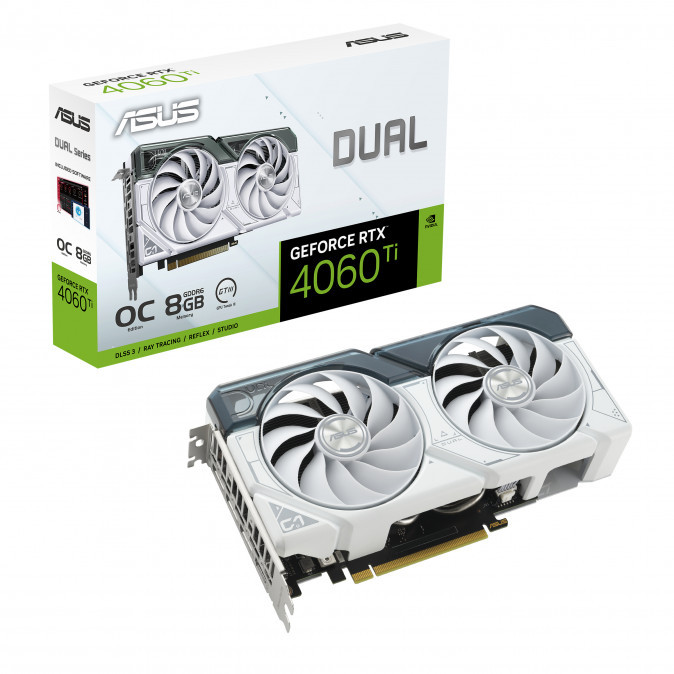 ASUS Dual GeForce RTX 4060 Ti White OC 8GB GDDR6 (DUAL-RTX4060TI-O8G-WHITE) PC