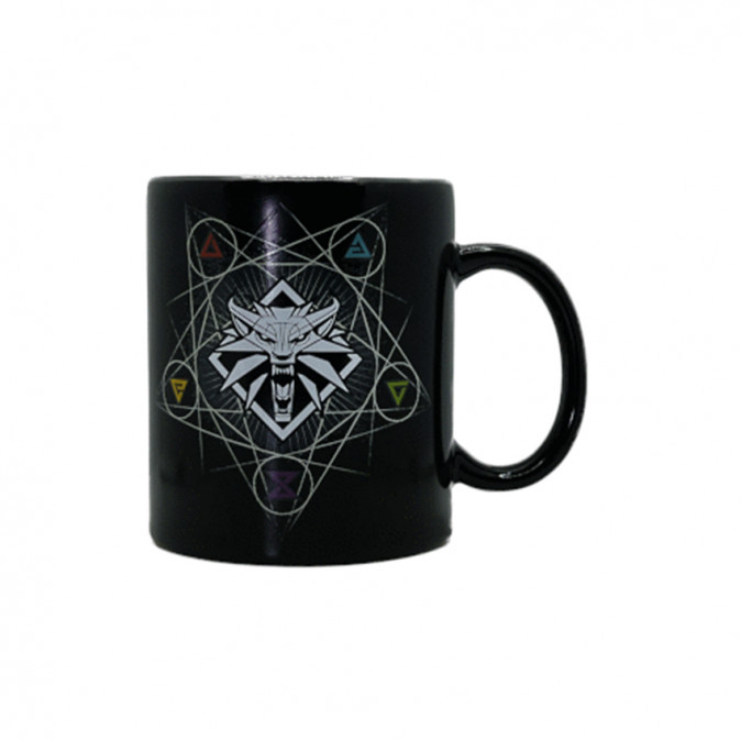 The Witcher 3 Witcher Signs hőre változó bögre Ajándéktárgyak