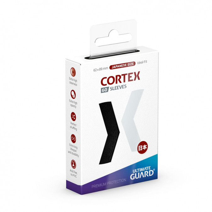 Ultimate Guard Cortex fekete kártyavédő - Japanese Size - 62x89 mm (60 db) Játék