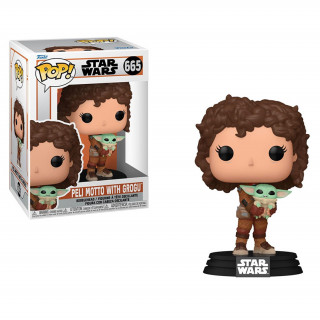 Funko Pop! Disney Star Wars: The Mandalorian - Peli Motto with Grogu #665 Bobble-Head Vinyl Figura Ajándéktárgyak