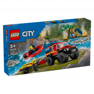 LEGO City 4x4 Tűzoltóautó mentőcsónakkal (60412) Játék